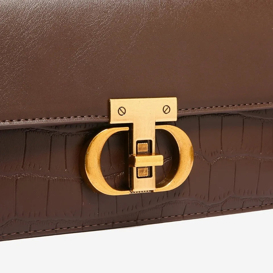 Small Leather Armpit Party Bags for Women Shoulder Crossbody Bag Ladies Vintage Underarm Handbags Summer Lock Tote Sac 2025 New