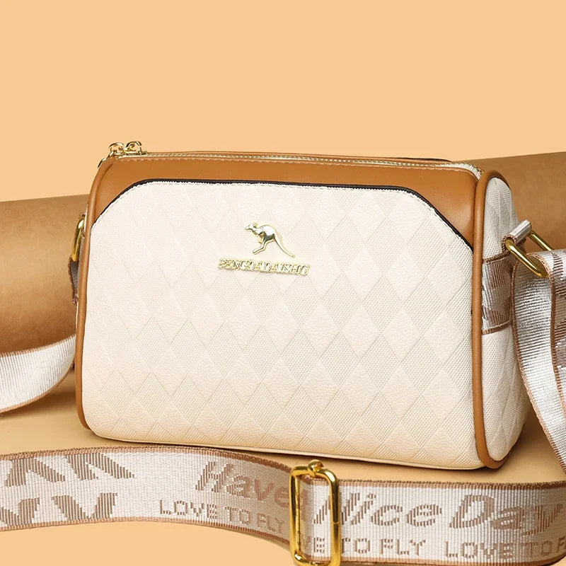 Women High Quality Soft Leather Shoulder Bags Luxury Designer Purses Crossbody Bag Ladies Vintage Messenger Commuting Sac A Main
