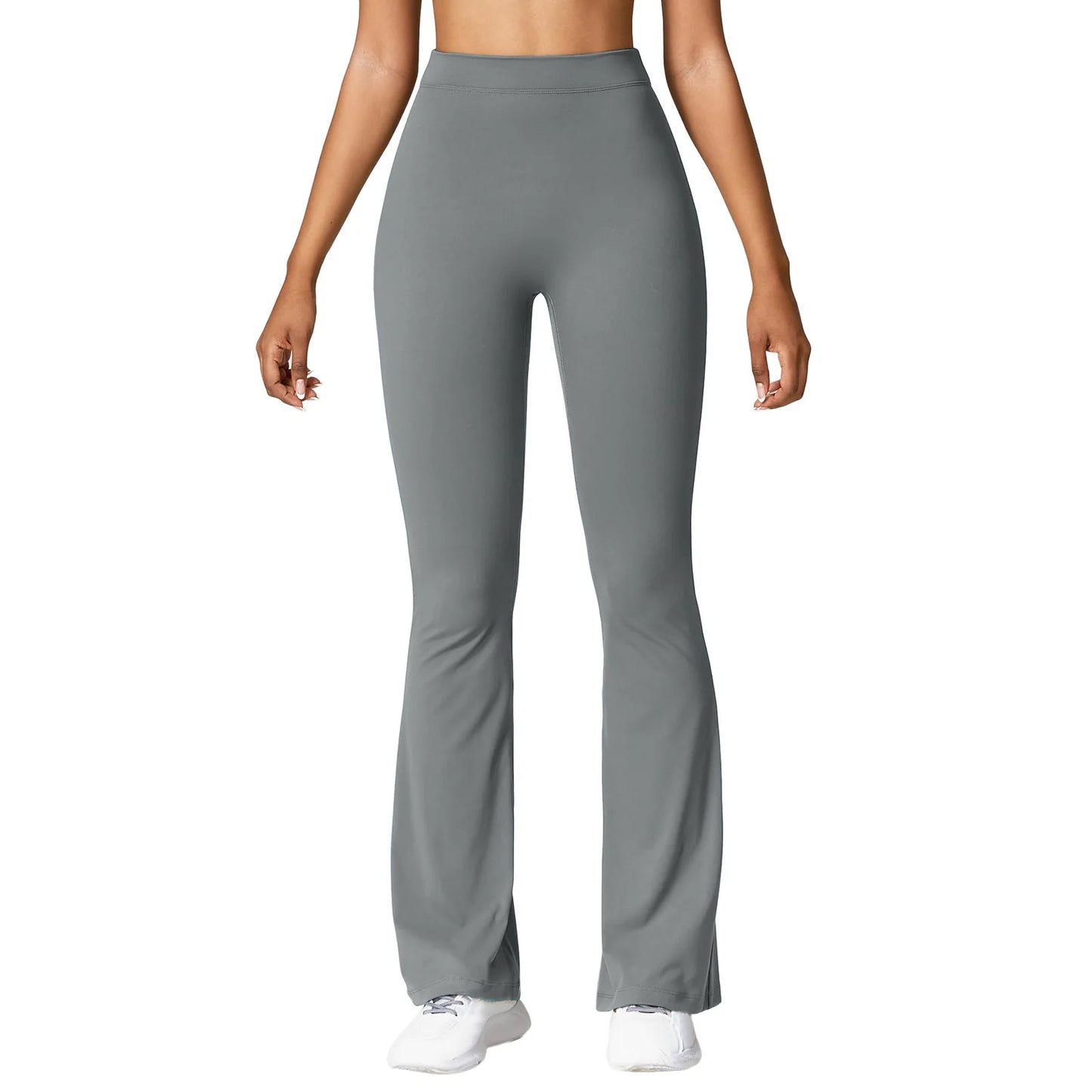 Leggings Micro Horn de Moda para Mulheres, Calças Esportivas com Cintura V nas Costas, High Waist, Levanta Bumbum, Calças de Ginástica, Leggings Casuais Slim Sólidas