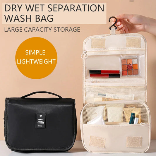 Travel Makeup Bag Waterproof Toiletries Organizer High Quality Women Neceser Bathroom Hook Wash Pouch Hook Makeup Storage Bag