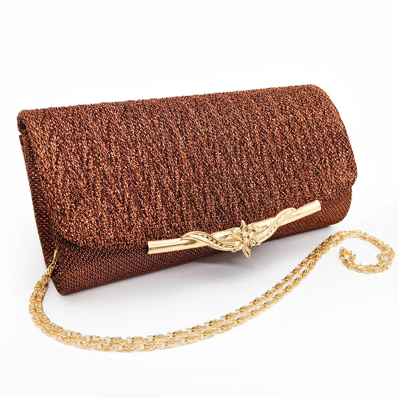 Fashion Women Evening Bag Brand Party Banquet Glitter Bag For Ladies Wedding Clutches Handbag Shoulder Bag Chain Bolsas Mujer