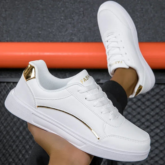 Tênis Casuais Femininos MAEDEF Novos Brancos Tênis Vulcanizado Respirável com Cadena Plataforma Feminina Sapatos Flats
