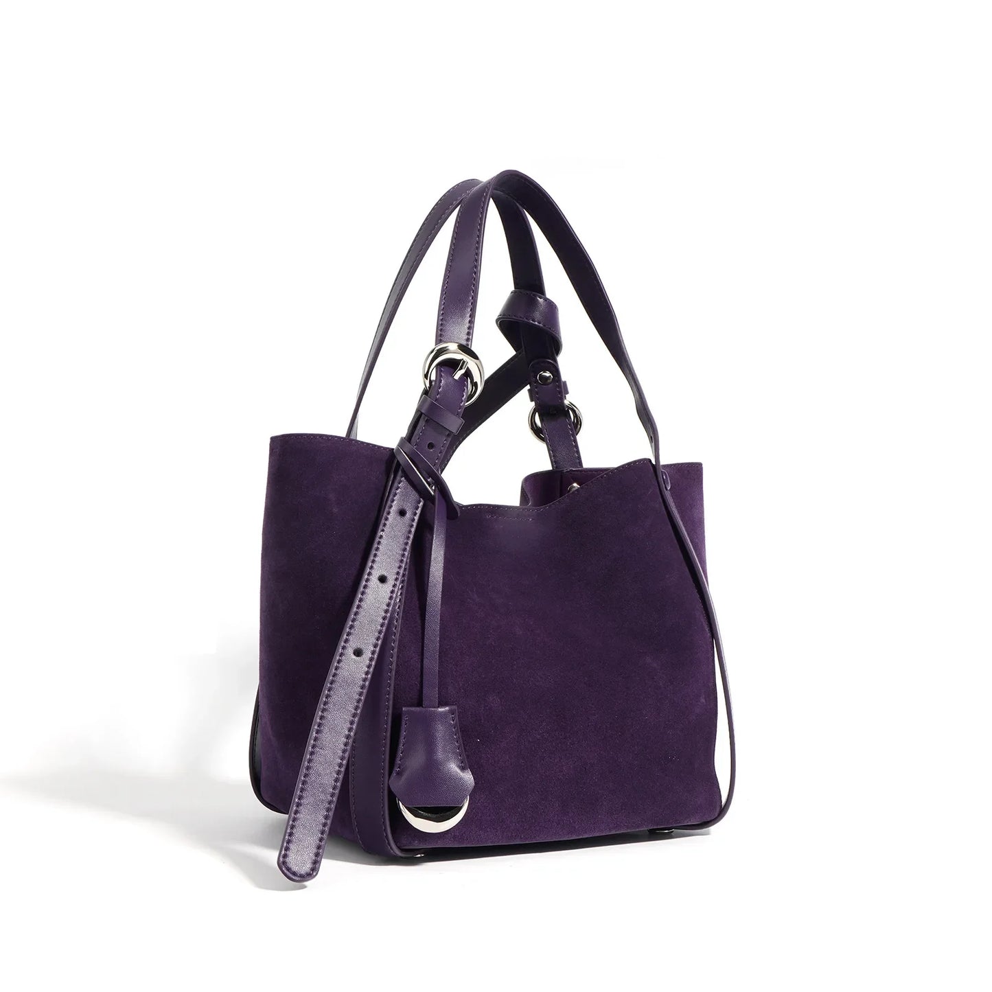 Genuine Leather Tote Bag Large Capacity Vegetable Basket Bucket Bag Luxury Designer Shoulder Bag For Women