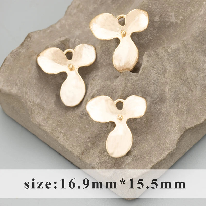 GUFEATHER MD66, acessórios de joalheria, banhado a ródio de ouro 18k, cobre, formato de folha, fabricação de joias, encantos, pingentes DIY, 6pcs/lote