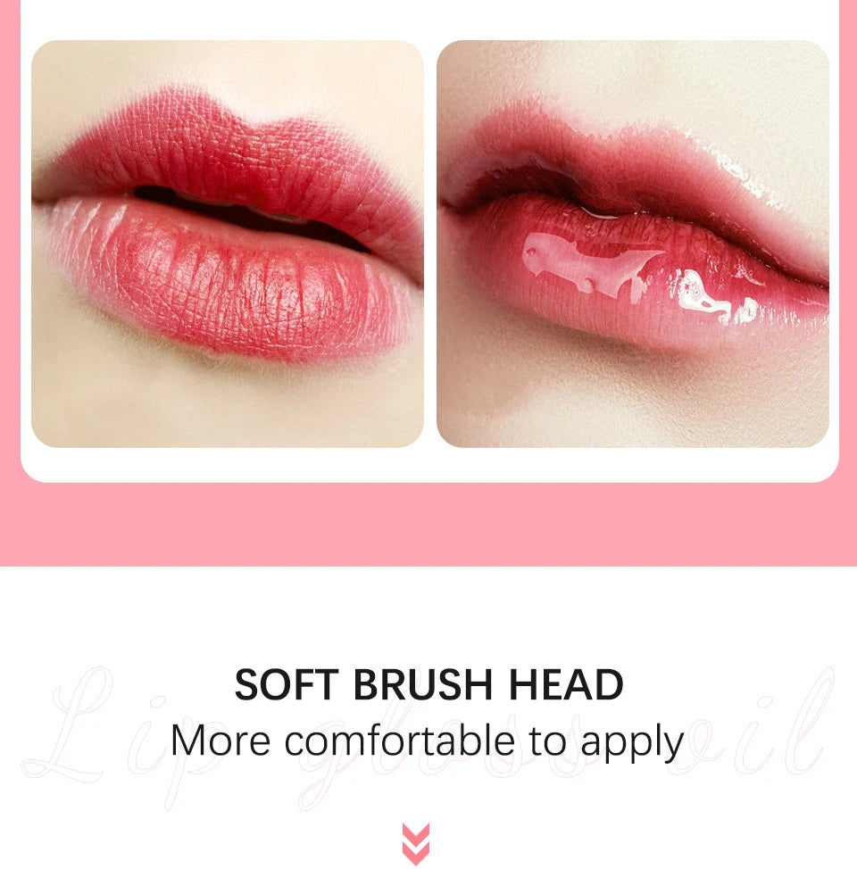 Balm Labial Hidratante Óleo Labial Original Cuidados com os Lábios Benetitnt para Lábios Aumento Esfoliante Brilho Oleoso Aumentador Rosa
