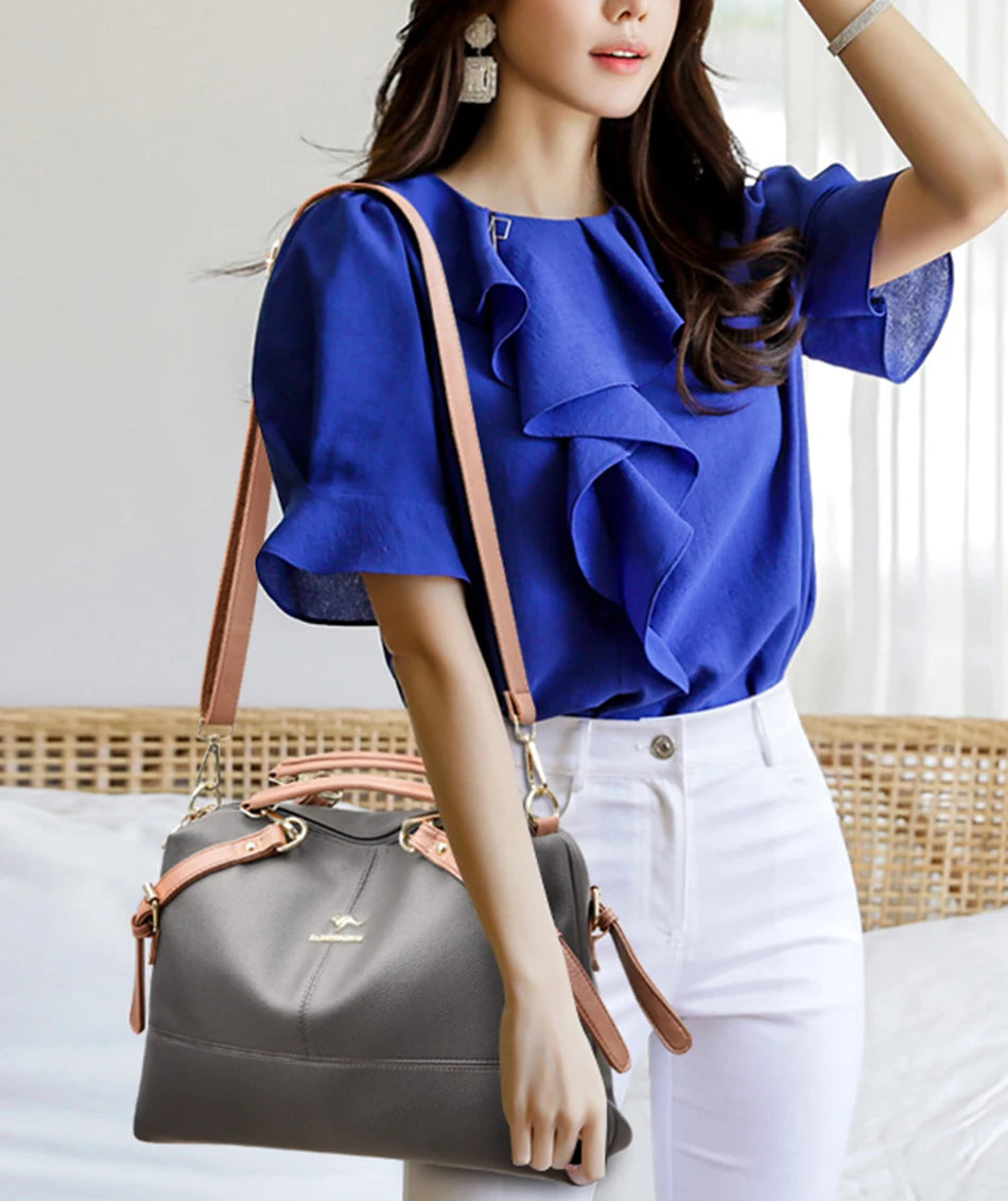 Elegrant Women's Handbags Premium Leather Large Capacity Women's Large Capacity Handbag Women's Casual Handbags Bolsa 2022 New