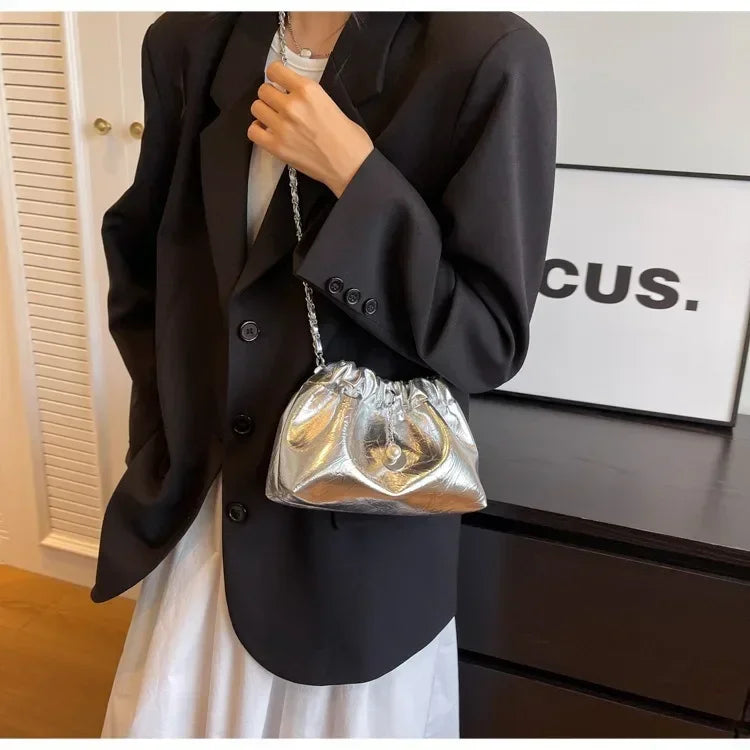 Women Y2K Millennium Bag  New High Sense Shoulder Bags Summer Chain Bag Fashion Bucket Bag Messenger Bags Purses Handbags 2024
