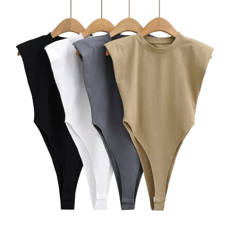Mangas dessaturadas sexy mulheres, macacão verão, bodycon com ombreiras, macacão preto sem mangas para mulheres brancas.