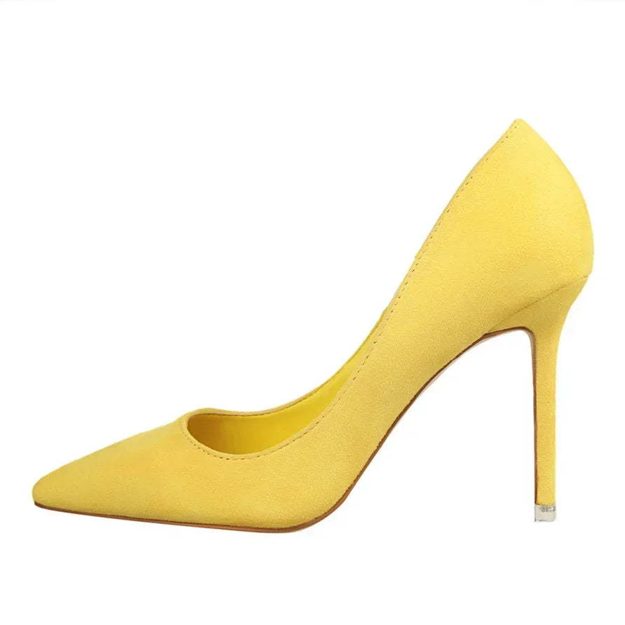 Sapatos de Salto Alto Femininos Elegantes em Lã Laranja Roxo para Festa de Banquete à Noite, Scarpin Clássico em Burgundy, 9cm de Salto Alto, Tamanho Plus