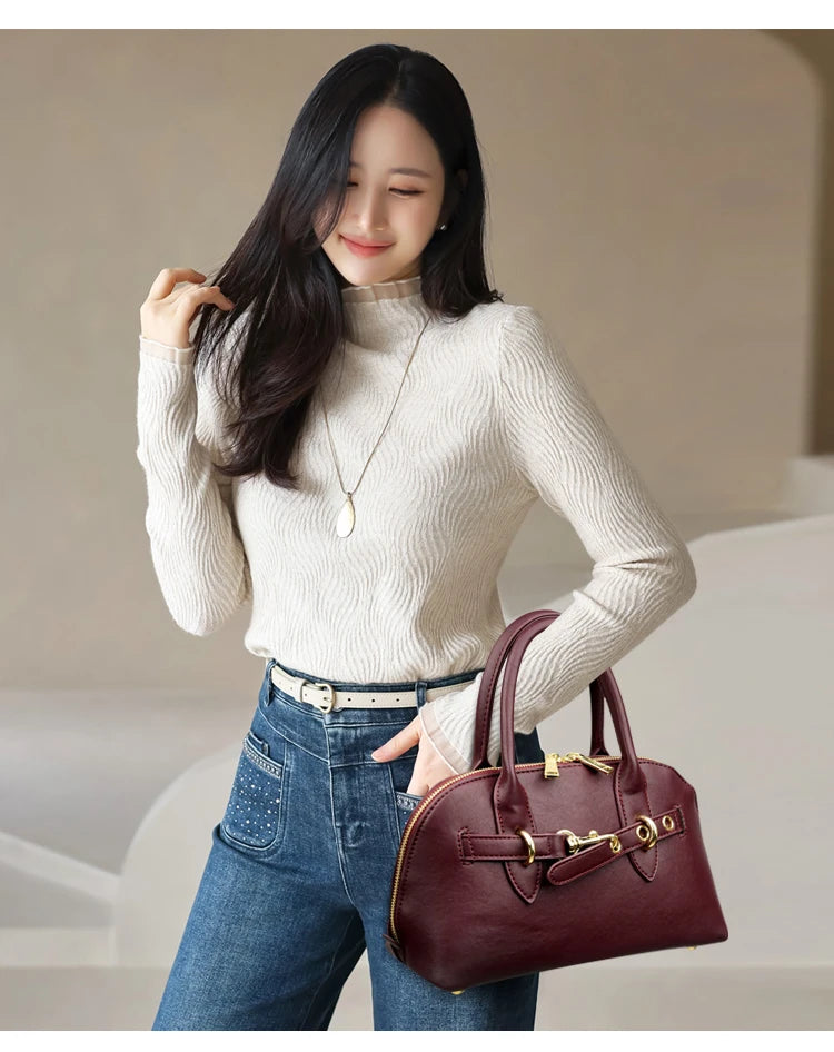 High Quality Leather Tote Bag Fashion Women Shoulder Messenger Bags Luxury Large Capacity Wear-resistant Handbag Female Sac