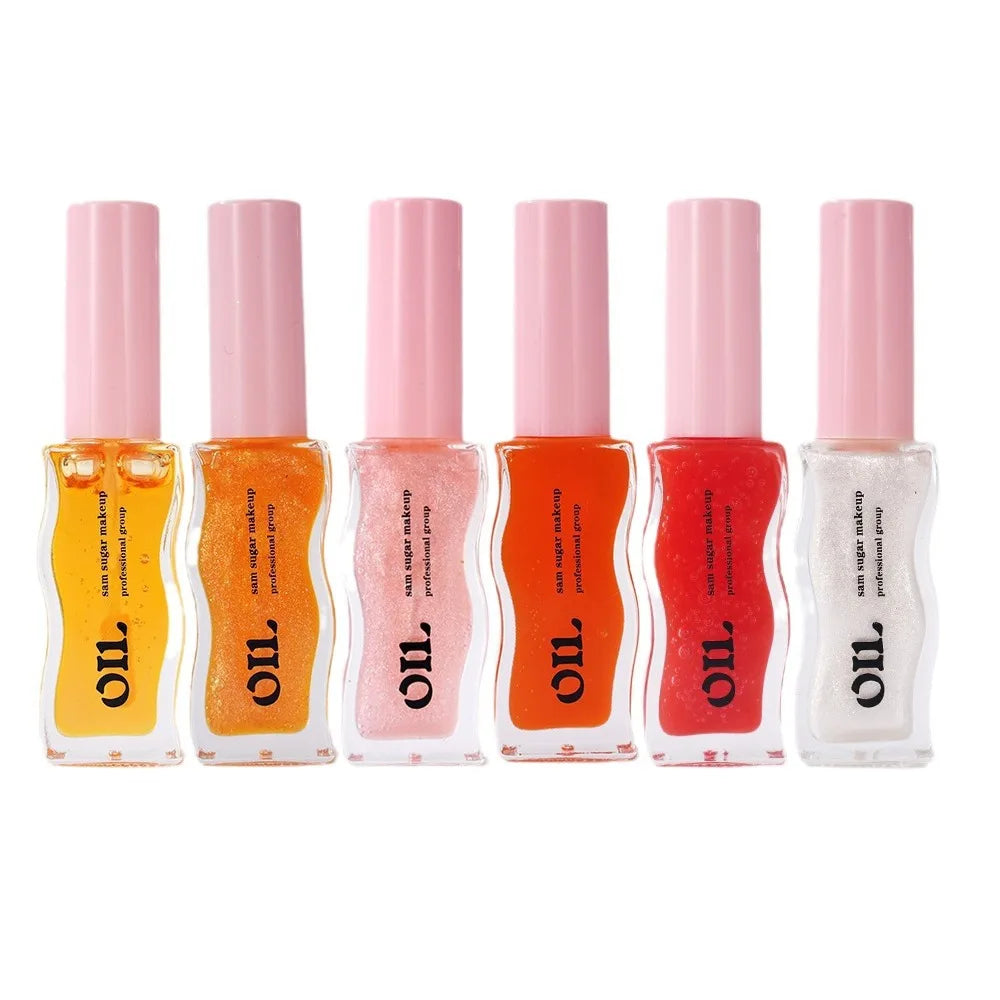 Óleo Labial Essência de Mel Frutal Jelly Labial Sexy e Volume com Cor de Morango Líquido Labial à Prova d'Água Hidratante Brilho Labial Maquiagem
