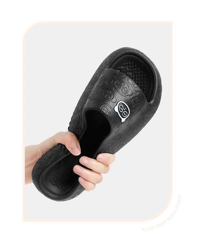 Chinelo de Plataforma Chunky com Solado Macio Eva para Mulheres 2024 Verão, Sandálias de Praia com Solado Grosso, Chinelos de Couro Antiderrapantes para Uso Externo