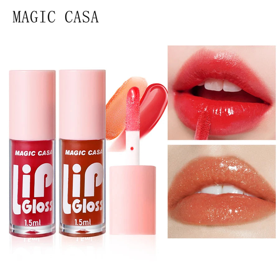 MAGIC CASA 6 peças/conjunto Pequena garrafa Óleo Labial Gel Hidratante de longa duração Hidratante Lábios Líquido Brilhante Suave