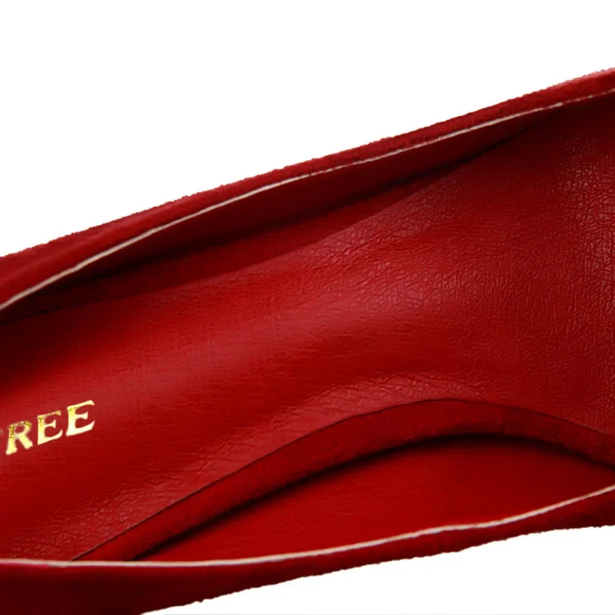 Sapatos de Salto Alto Femininos Elegantes em Lã Laranja Roxo para Festa de Banquete à Noite, Scarpin Clássico em Burgundy, 9cm de Salto Alto, Tamanho Plus