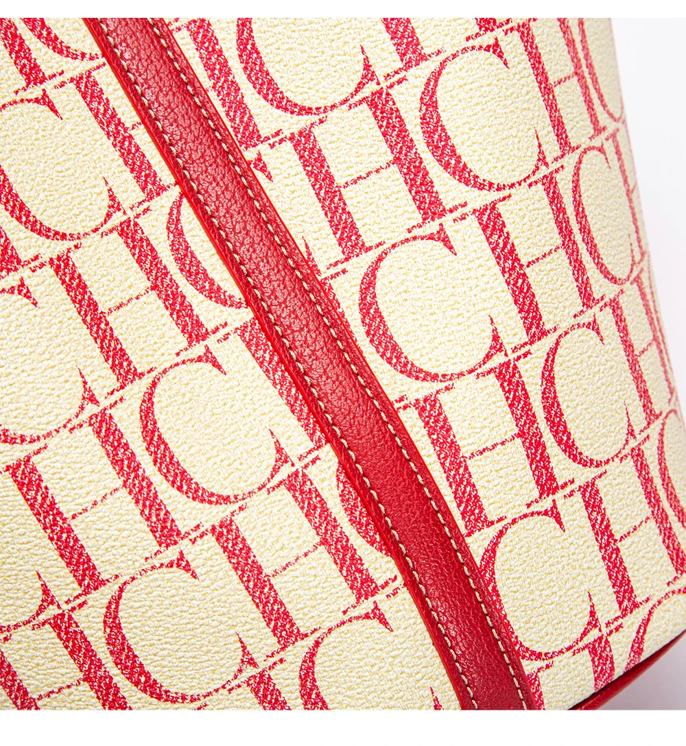 Classic Fashion Retro Design New 2024 Women's Vegetable Basket Bag with Metal Decorative Letter Design Women's Handbag
