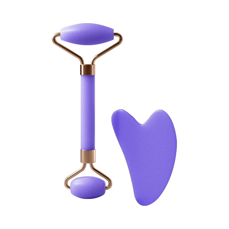 Rolo para rosto, pescoço, olhos, instrumento de massagem facial de resina, cuidados com a saúde, placa de raspagem muscular, ferramentas de beleza e cuidados com a pele.