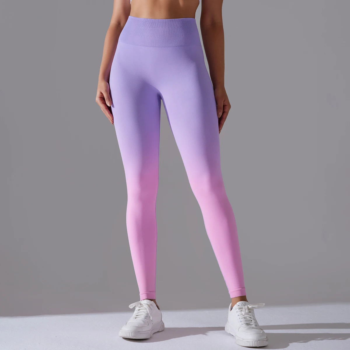 Leggings Seamless de Cintura Alta para Yoga, com Controle de Barriga e Efeito Bumbum, Leggings para Exercício e Esportes, Apertadas para Mulheres