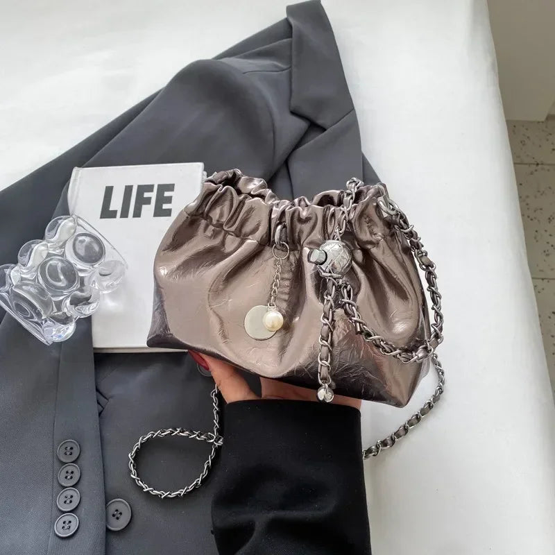 Women Y2K Millennium Bag  New High Sense Shoulder Bags Summer Chain Bag Fashion Bucket Bag Messenger Bags Purses Handbags 2024