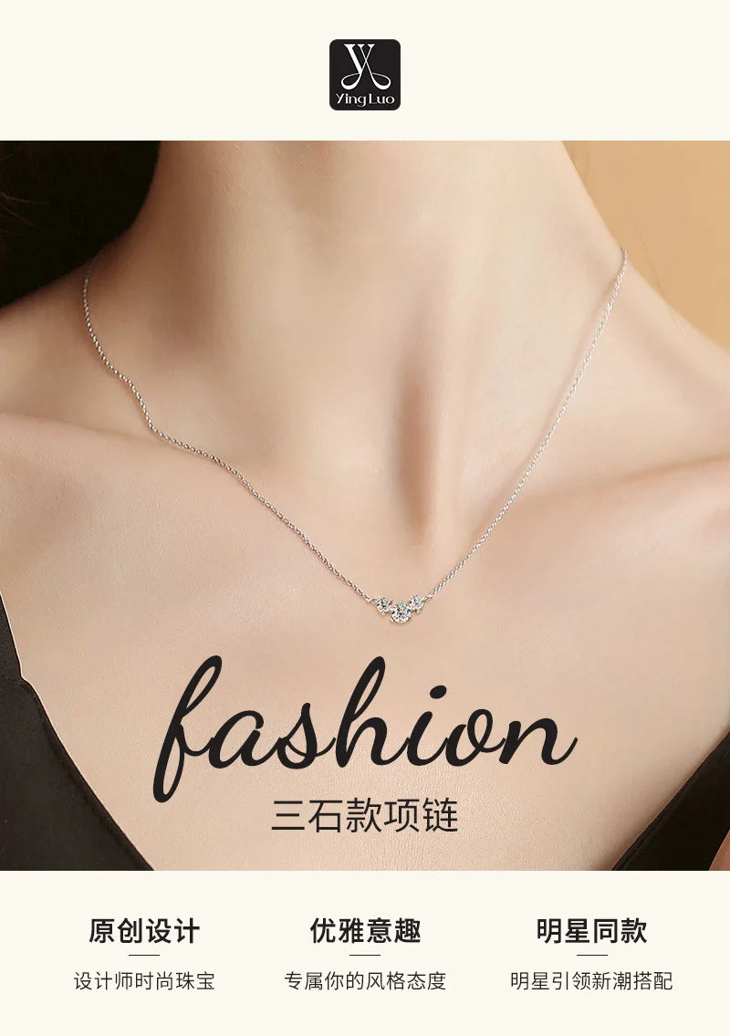 Colar de Mulher D Color com Pendente em Moissanite, Prata s925, Amarelo, Coleção Completa de Moissanite para Mulheres, Colar de Luxo com Pendente em Moissanite para Mulheres