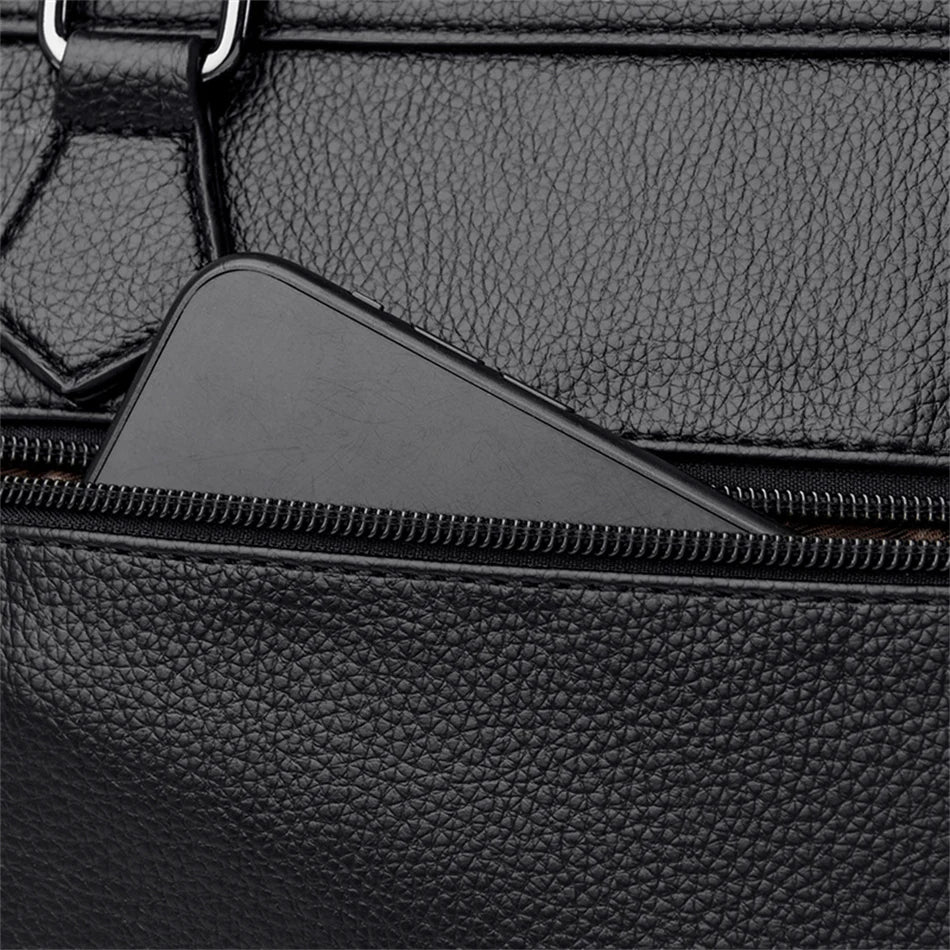 Multi-pocket Handbag Purses Genuine Cowhide Leather Shoulder Bag Luxury Designer Crossbody Messenger Sac Elegant Tote for Women