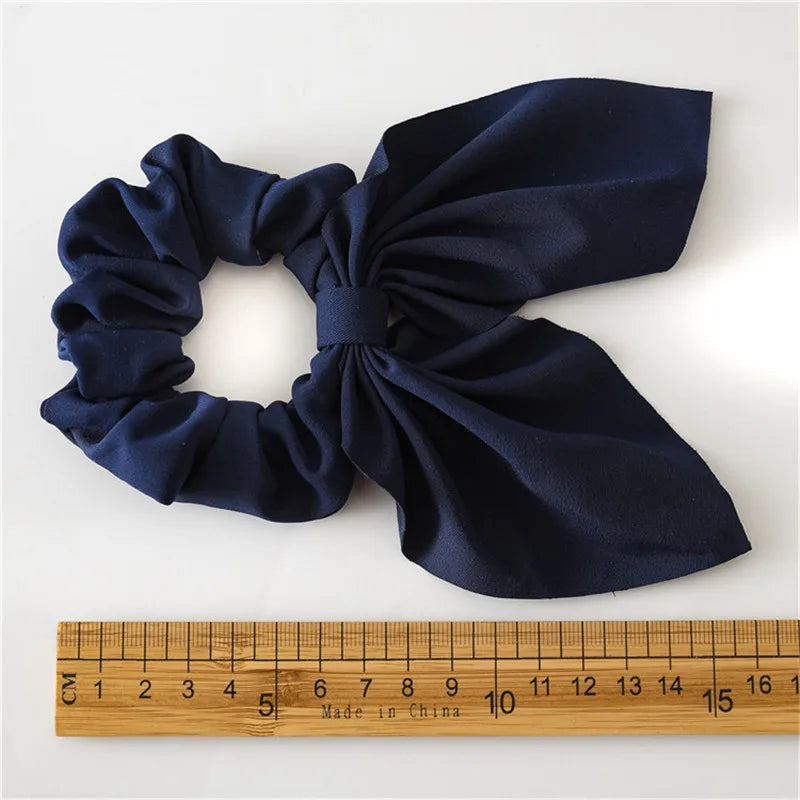 Ruoshui Coelhinhos Lindos Scrunchies Mulher Laços de Cabelo Impressos com Flores, Elásticos para Cabelo, Bandas de Borracha para Cabelo, Acessórios para Coque