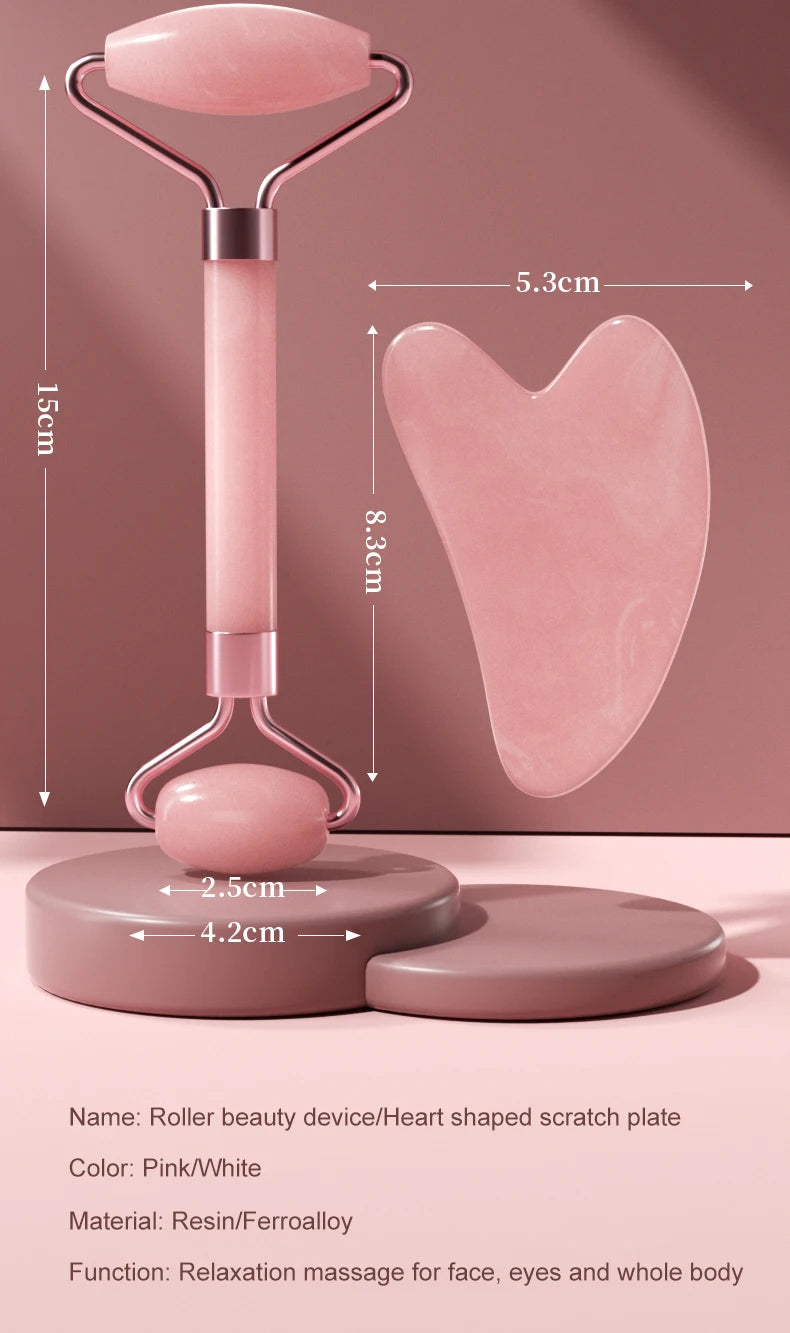 Rolo para rosto, pescoço, olhos, instrumento de massagem facial de resina, cuidados com a saúde, placa de raspagem muscular, ferramentas de beleza e cuidados com a pele.