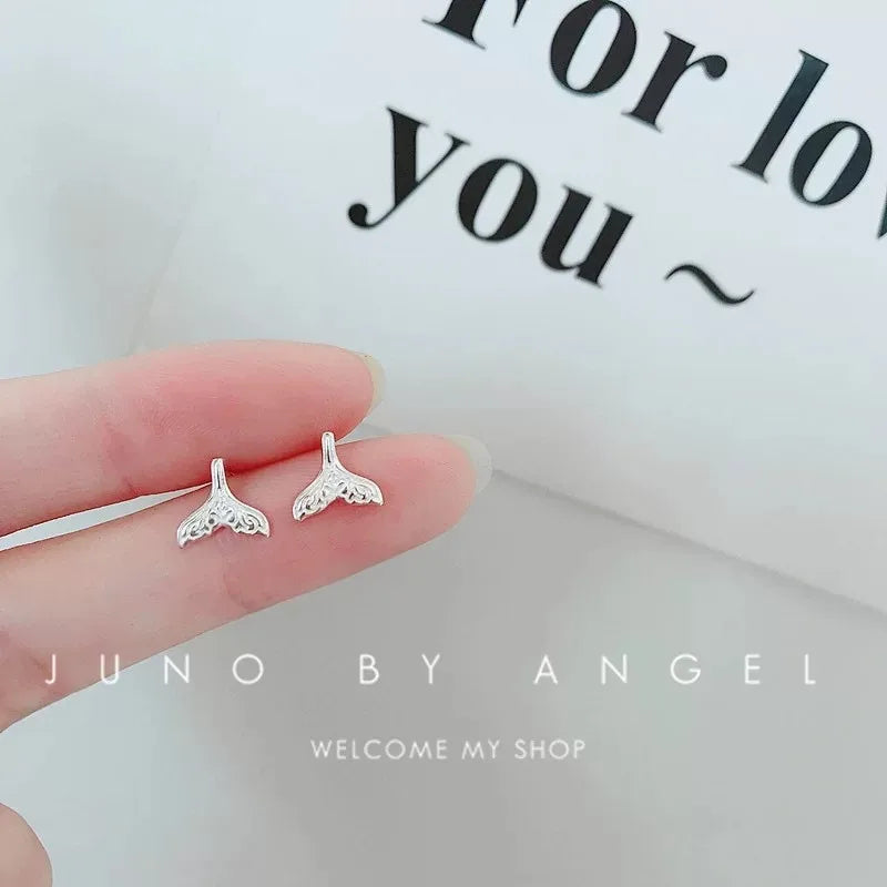 Minimalism Heart Earring 925 Silver Needle Allergic Protection Mini Small Stud Earrings for Women Girls Jewellery Wholesale Gift