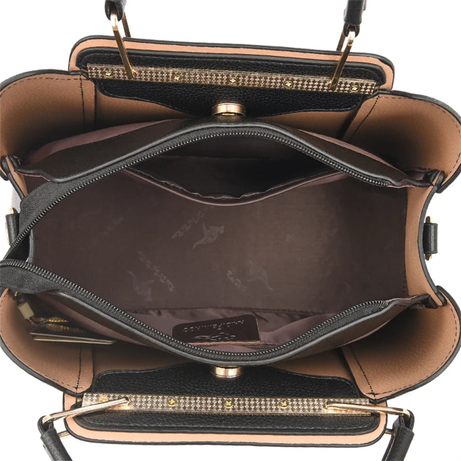 Bolsas de Couro de Grande Capacidade Shopper - Marca Messenger Totes