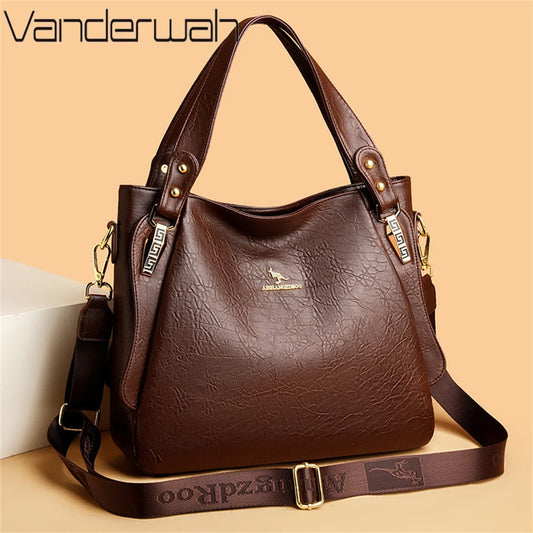 Genuine Brand Soft Leather Top-handle Bags Female Handbags Women Shoulder Crossbody Tote Messanger Bag Large Capacity Sac A Main