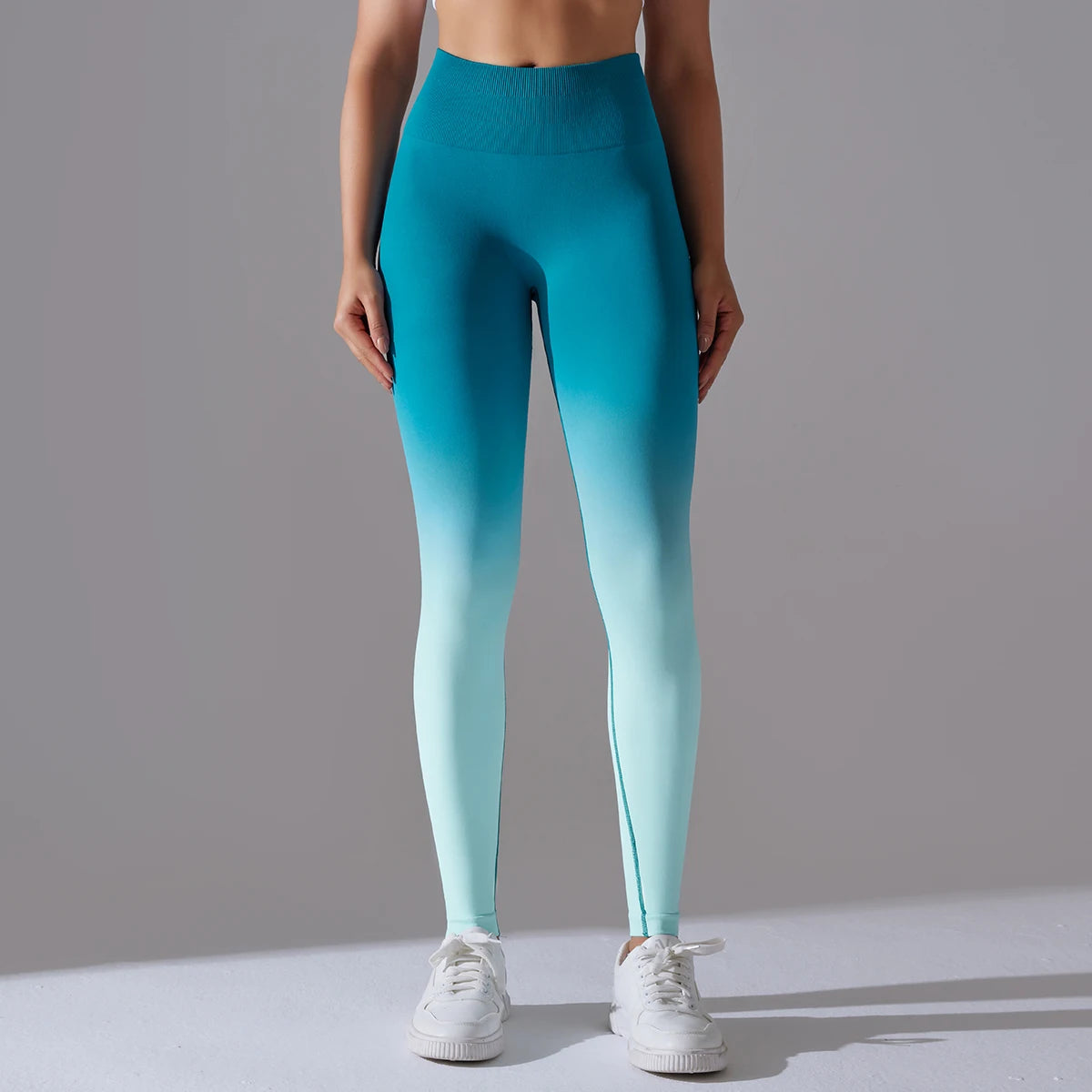Leggings Seamless de Cintura Alta para Yoga, com Controle de Barriga e Efeito Bumbum, Leggings para Exercício e Esportes, Apertadas para Mulheres