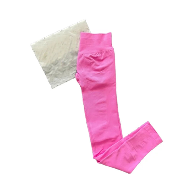 Leggings de Ioga Sem Costura para Mulheres Impact-Impact com Logo Branco, Leggings de Ginástica com Efeito de Levantamento de Bumbum, Leggings de Alta Elasticidade para Fitness