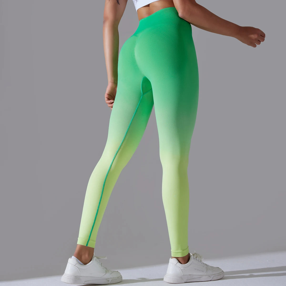 Leggings Seamless de Cintura Alta para Yoga, com Controle de Barriga e Efeito Bumbum, Leggings para Exercício e Esportes, Apertadas para Mulheres