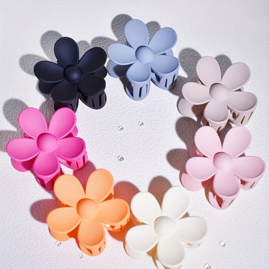 Conjunto de 7 peças de grampos de cabelo em forma de flor multicoloridos, antideslizantes, adequados para diferentes tamanhos e comprimentos de cabelo, com estilo boêmio.