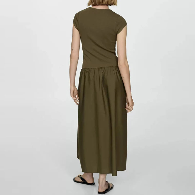 Vestidos de Verão Femininos 2025 Novo Chic Slim Simples Elegante Vestido de Férias Rua Feminino Confortável Vestido de Viagem Jovem