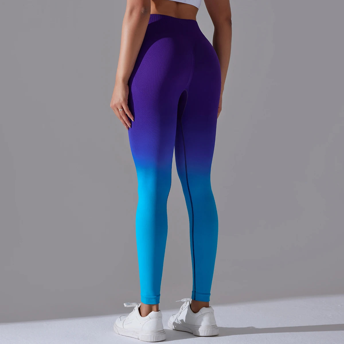 Leggings Seamless de Cintura Alta para Yoga, com Controle de Barriga e Efeito Bumbum, Leggings para Exercício e Esportes, Apertadas para Mulheres