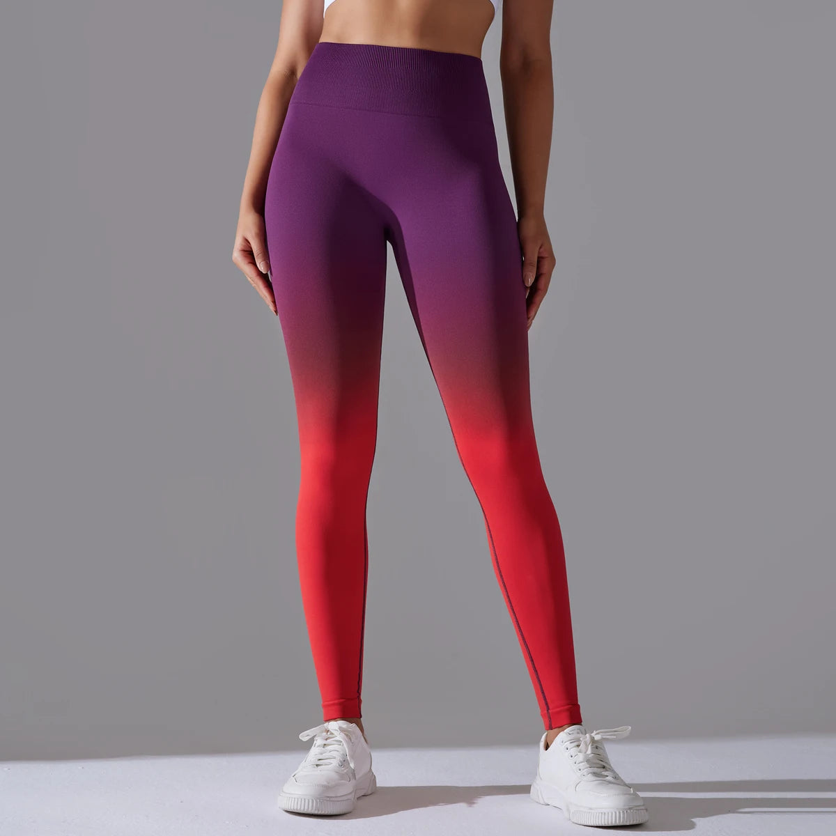 Leggings Seamless de Cintura Alta para Yoga, com Controle de Barriga e Efeito Bumbum, Leggings para Exercício e Esportes, Apertadas para Mulheres
