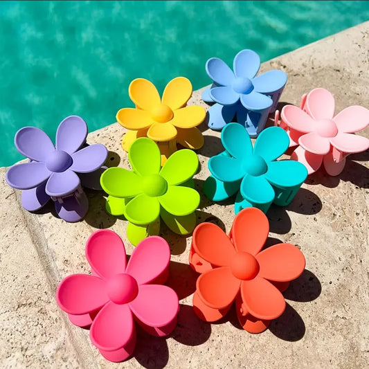 Conjunto de 8 peças de grampo de flor da moda para mulheres e meninas, clipes de cabelo doces, presilhas de cabelo, grampos coreanos, clipes de caranguejo, acessórios para cabelo feminino