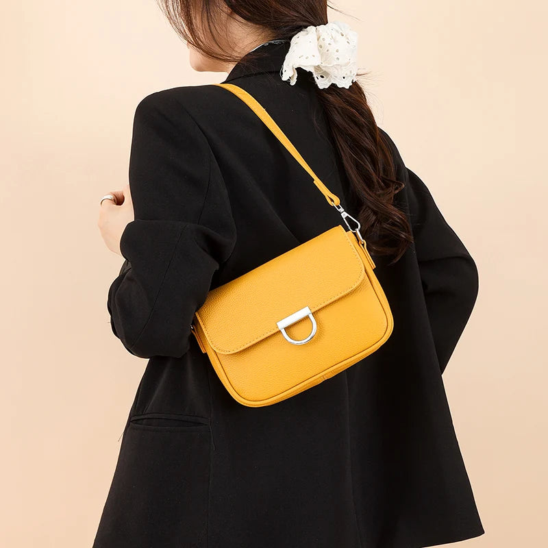 100% Genuine Leather Handbag 2025 Fashion Solid Color Female Shoulder Crossbody Bag Women bags Designer Cowhide Ladies Tote Bags