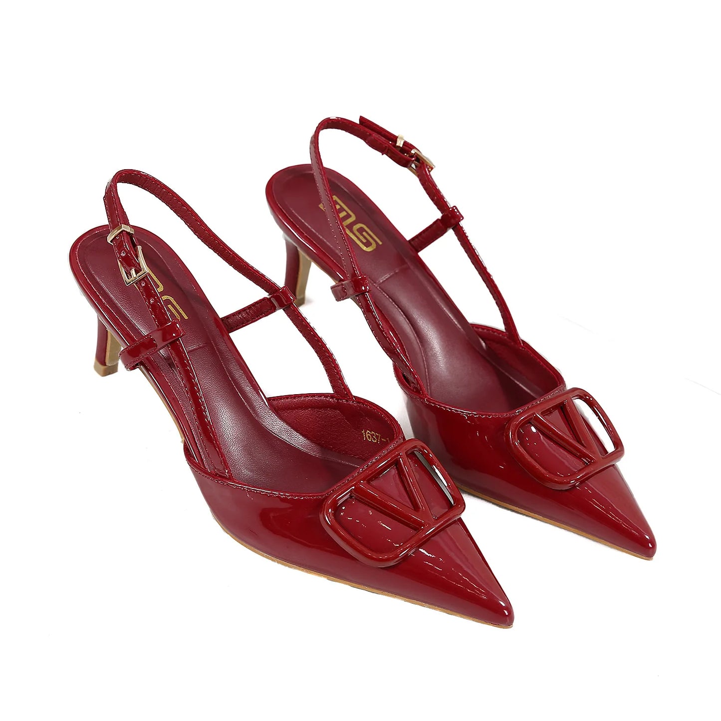 Sandália Feminina KM-ROYA 2025 de Luxo com Fivela de Qualidade, Salto Médio de 6CM/2.4polegadas, Sapatos de Vestido, Sapatos Tipo Pump, Sandálias Femininas para Uso Externo