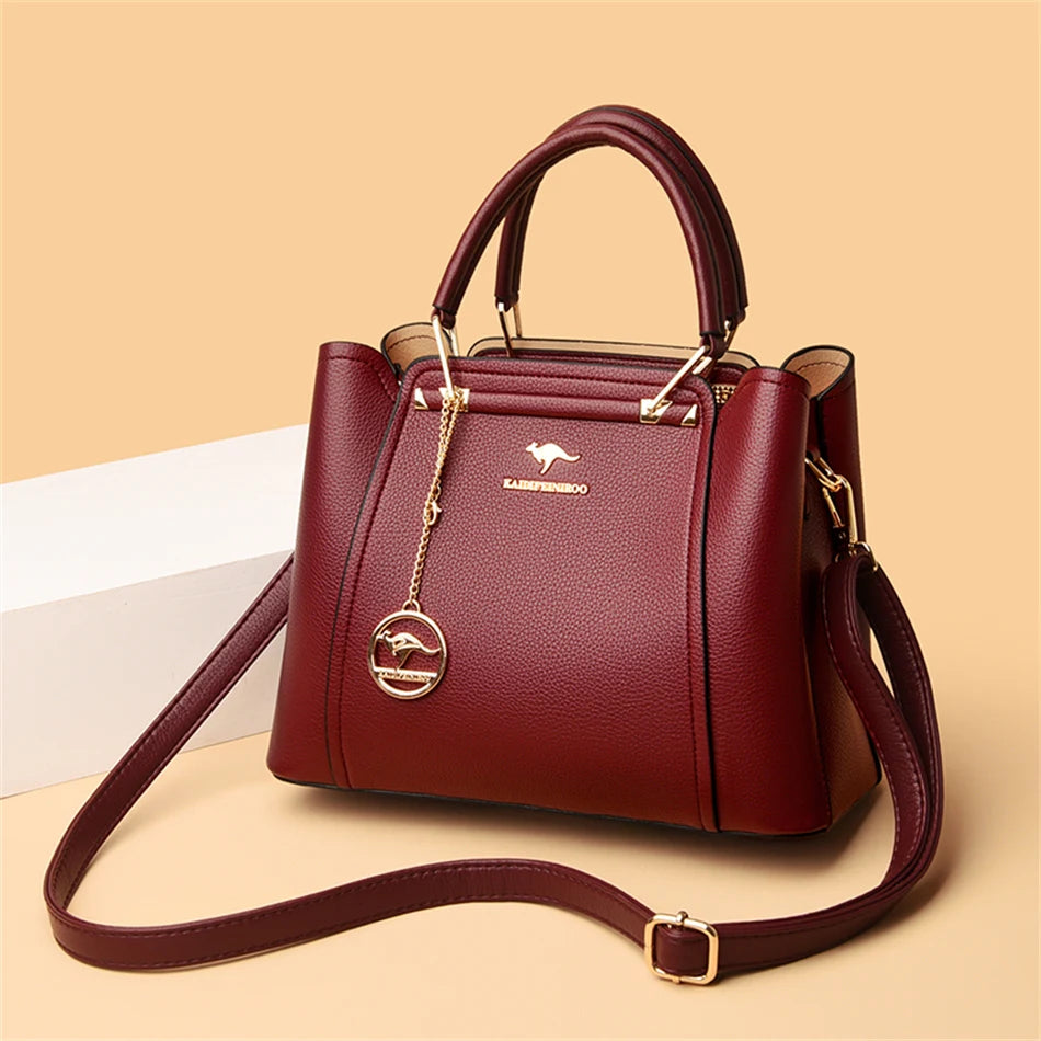 Bolsas de Couro de Grande Capacidade Shopper - Marca Messenger Totes