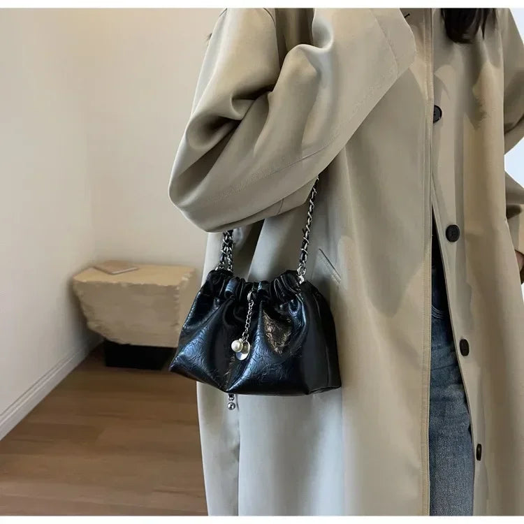 Women Y2K Millennium Bag  New High Sense Shoulder Bags Summer Chain Bag Fashion Bucket Bag Messenger Bags Purses Handbags 2024