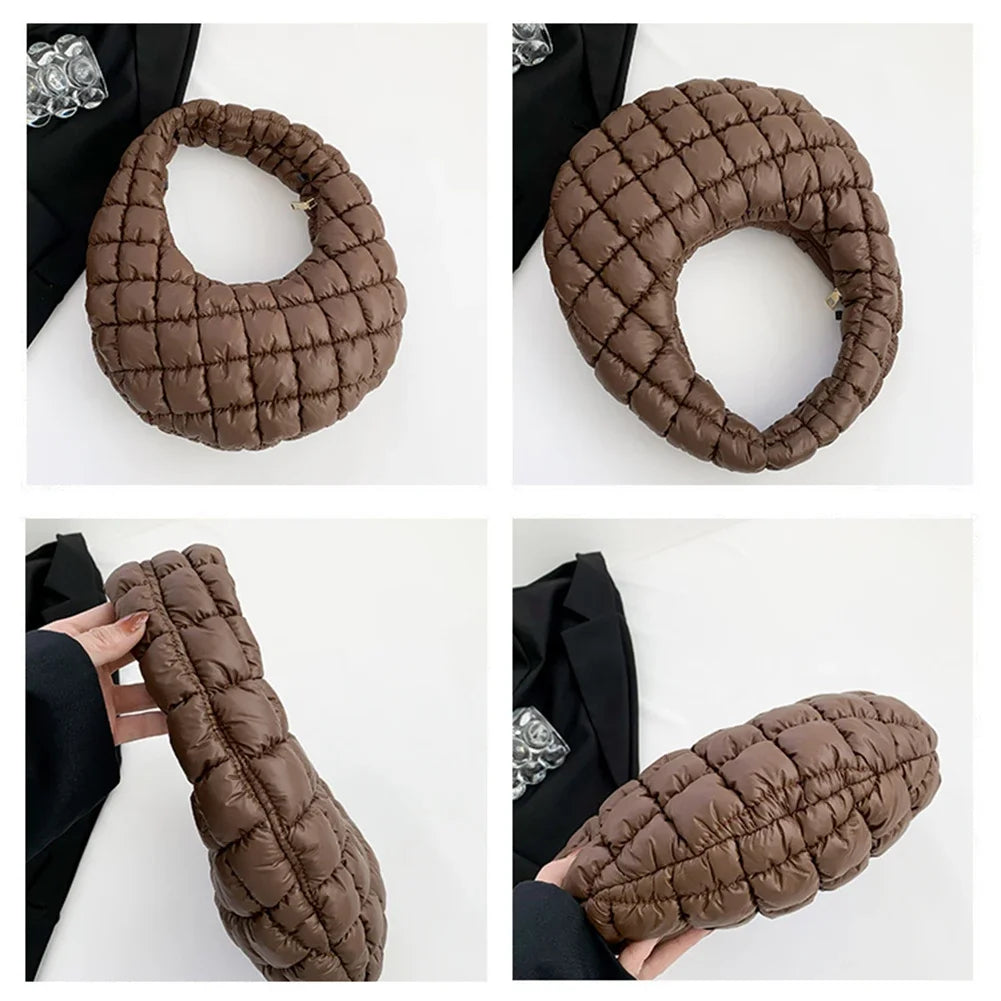 Fashion Quilted Shoulder Bags for Women Handbag Mini Cloud Pleated Bags Puffer Dumpling Bag Girl Luxury Tote Bags Top Handle Bag