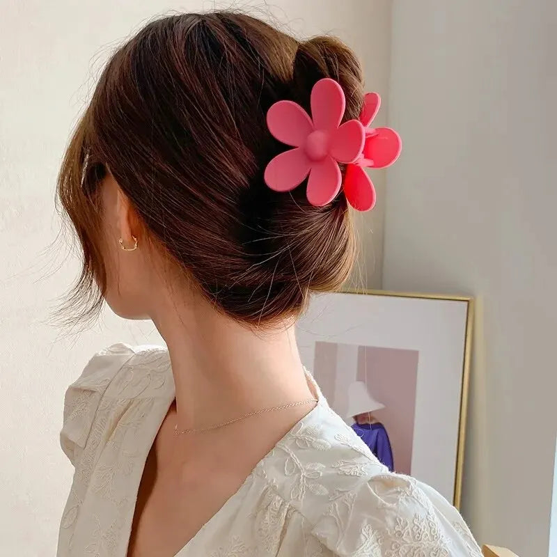 Conjunto de 8 peças de grampo de flor da moda para mulheres e meninas, grampo de cabelo doce, presilhas de cabelo, grampos coreanos, garras de cabelo para mulheres, acessórios de cabelo.
