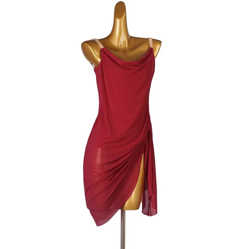 Fantasia Feminina para Competição de Dança Latina, Roupas para Performance, Vestidos de Palco, Roupas de Dança para Mulheres e Meninas, Top Feminino e Saia