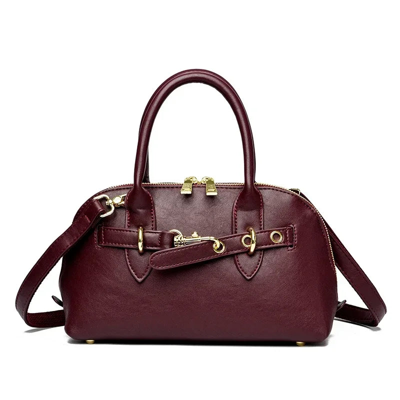 High Quality Leather Tote Bag Fashion Women Shoulder Messenger Bags Luxury Large Capacity Wear-resistant Handbag Female Sac