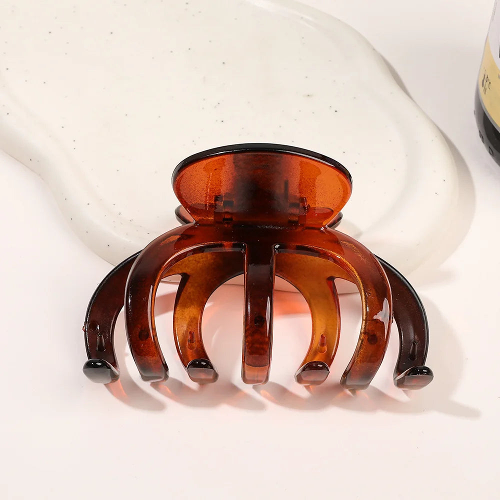 Garrafa de Cabelo Grande Feminina, Presilha de Cabelo Simples de Acrílico Coreana, Grampos de Cabelo em Forma de Tubarão, Clipes Foscos para Penteados de Coque, Acessórios de Cabelo para Meninas
