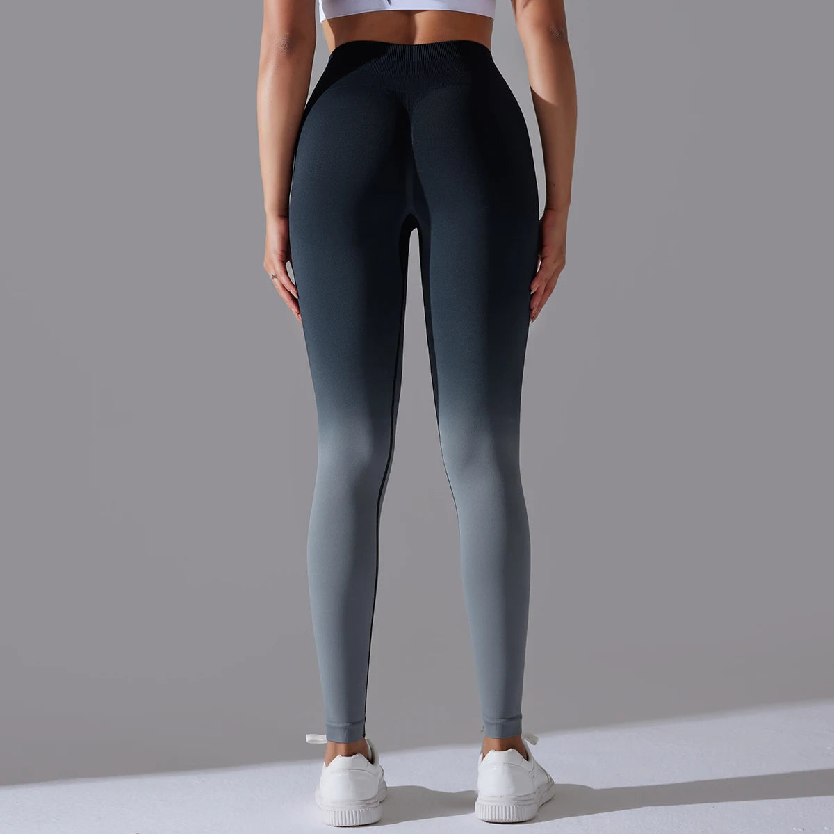 Leggings Seamless de Cintura Alta para Yoga, com Controle de Barriga e Efeito Bumbum, Leggings para Exercício e Esportes, Apertadas para Mulheres