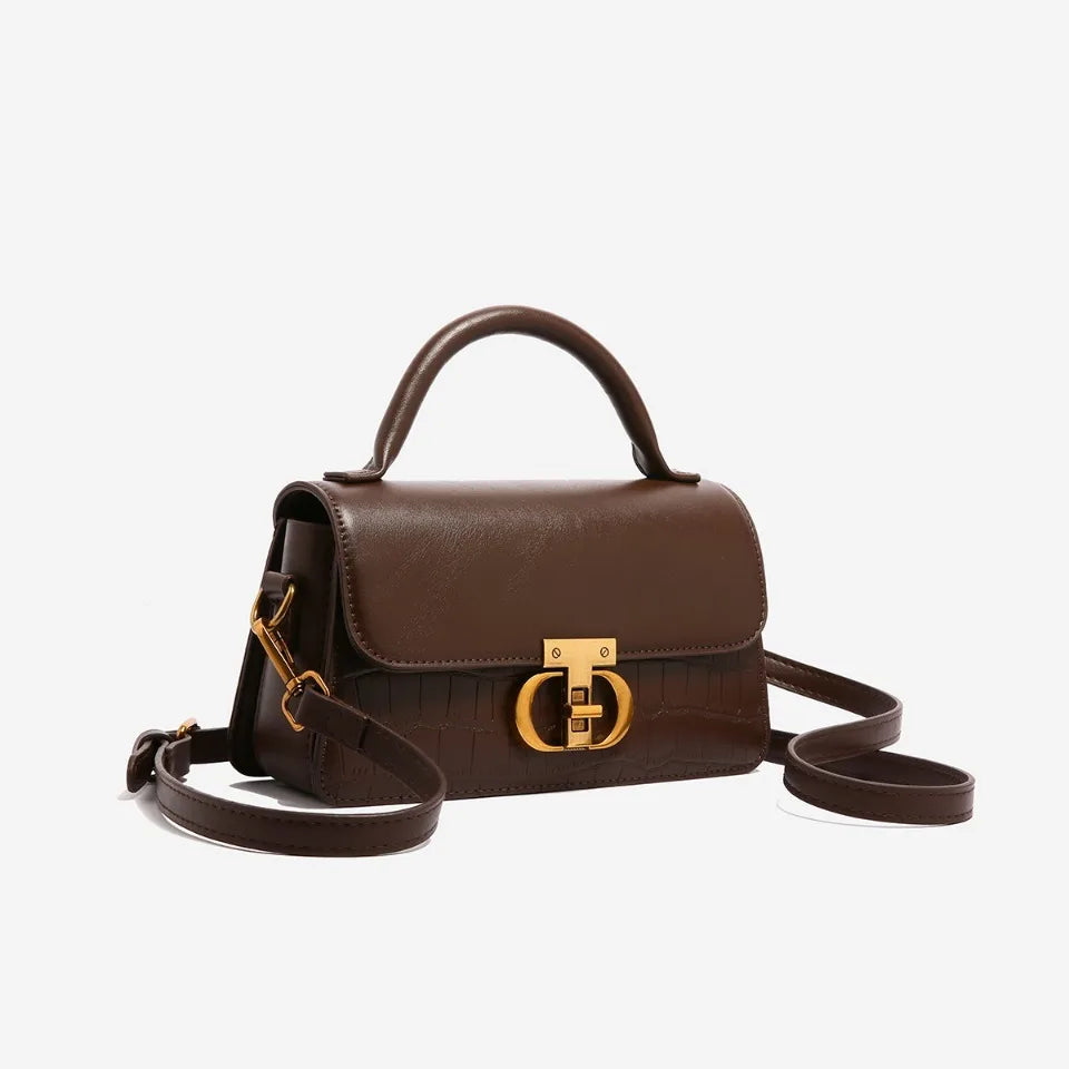 Small Leather Armpit Party Bags for Women Shoulder Crossbody Bag Ladies Vintage Underarm Handbags Summer Lock Tote Sac 2025 New