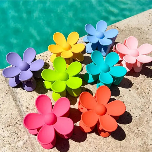 Conjunto de 8 peças de grampo de flor da moda para mulheres e meninas, grampo de cabelo doce, presilhas de cabelo, grampos coreanos, garras de cabelo para mulheres, acessórios de cabelo.