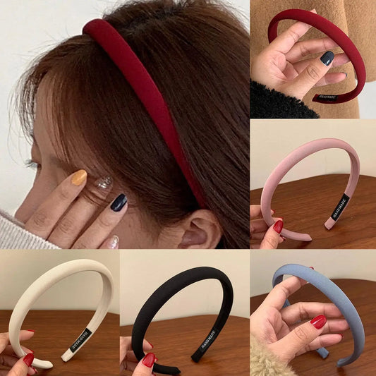 Tiara para Mulheres Meninas Fitas para Cabelo Acessórios Coreanos Tiara Elegante Adereço de Cabelo Vintage 2025 Novo Popular em Presente Vermelho